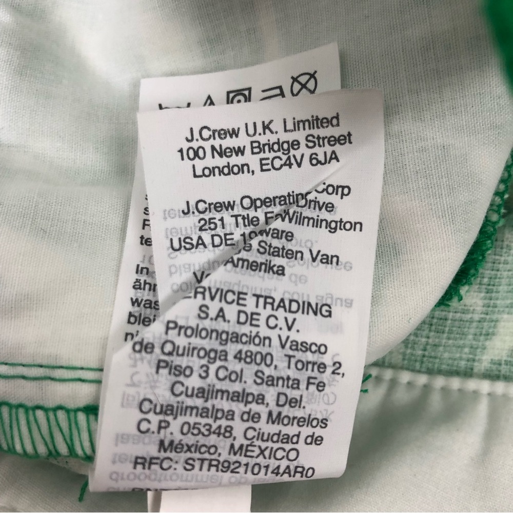 J. Crew Cotton shorts green and white Preppy, summer, classic size 4  Floral - Picture 14 of 16